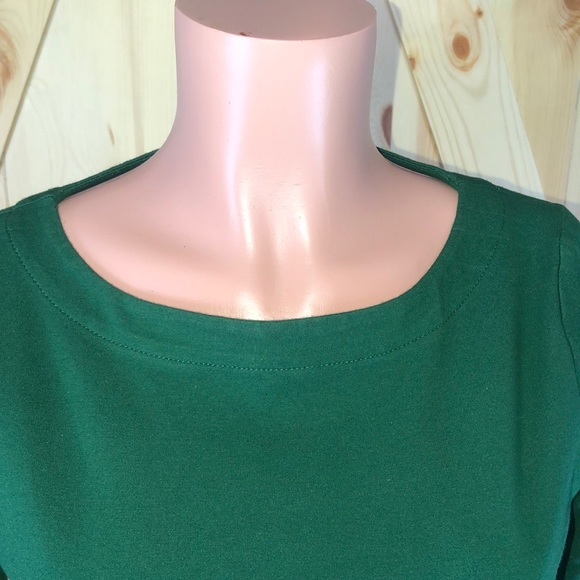 J Jill -Top Blouse Womens XSmall Grenn Ponte Round Neck Long Sleeve Knit… - Picture 11 of 16